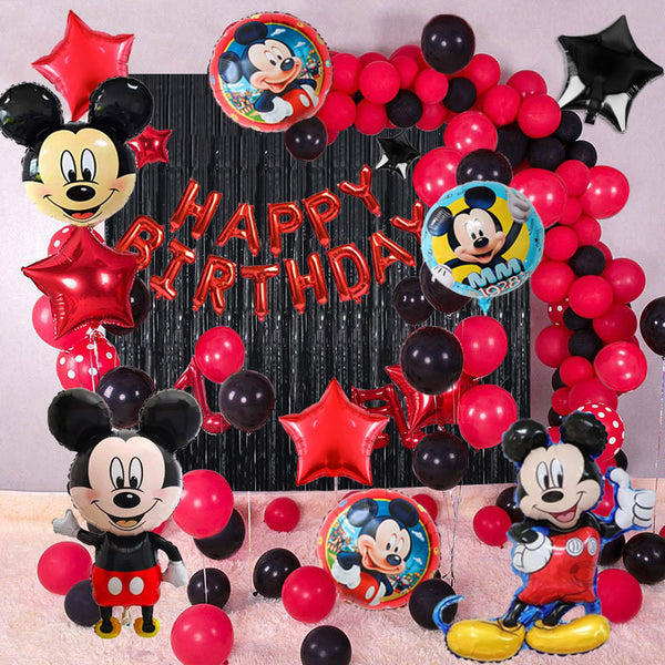 Mickey Mouse Theme Birthday Party Decorations Full Set of Balloons &amp; Items