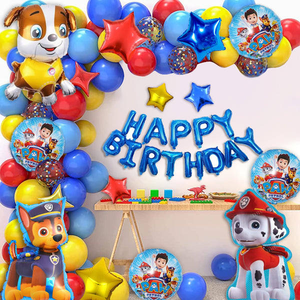 Paw Patrol Birthday Theme Foil Balloons Set