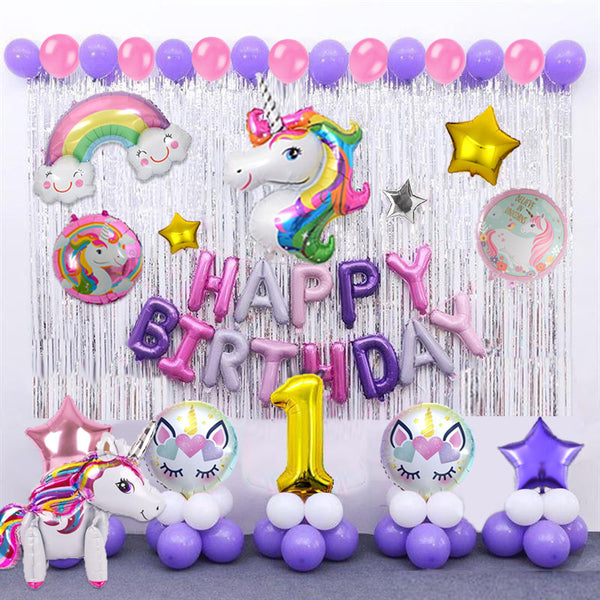 Unicorn Theme Birthday Decoration Set