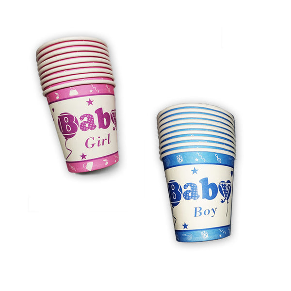 Its a Boy & Its a Girl Party Disposable Paper Cup Glass - 10 Pcs Pack