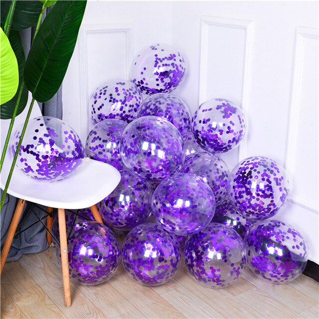 Purple Confetti Balloons
