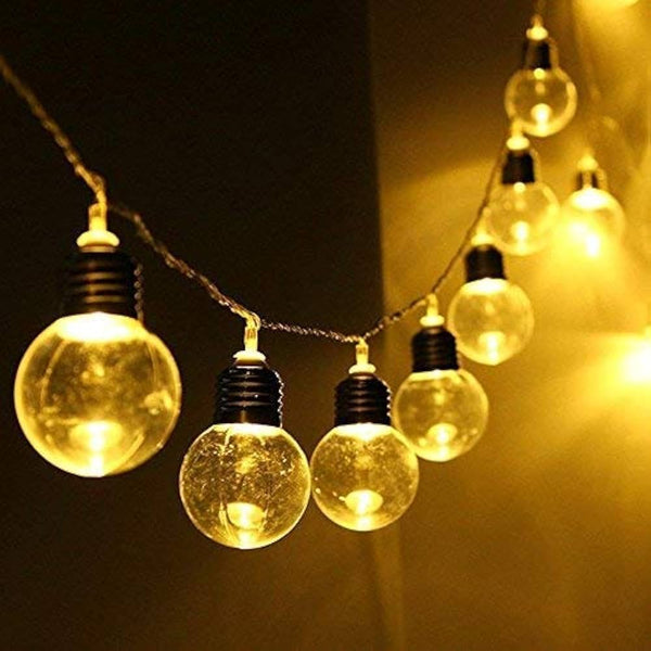 Crystal Bulb Golden Led Fairy Light 18' Feet - 220 V Plug operated