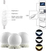 10 LED Vanity Makeup Mirror Blubs / Lights, 3 Color Lighting Modes - USB Operated