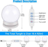 10 LED Vanity Makeup Mirror Blubs / Lights, 3 Color Lighting Modes - USB Operated