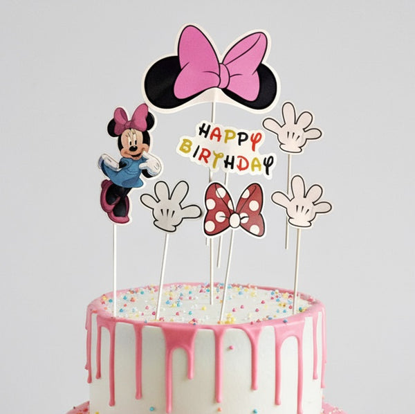 Cartoon Themes Paper Cake Toppers