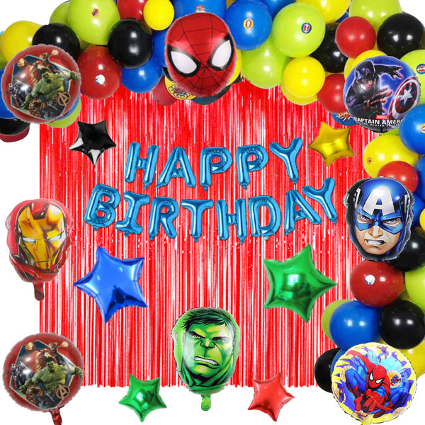 Avengers Theme Birthday Party Decorations Full Set of Balloons &amp; Items