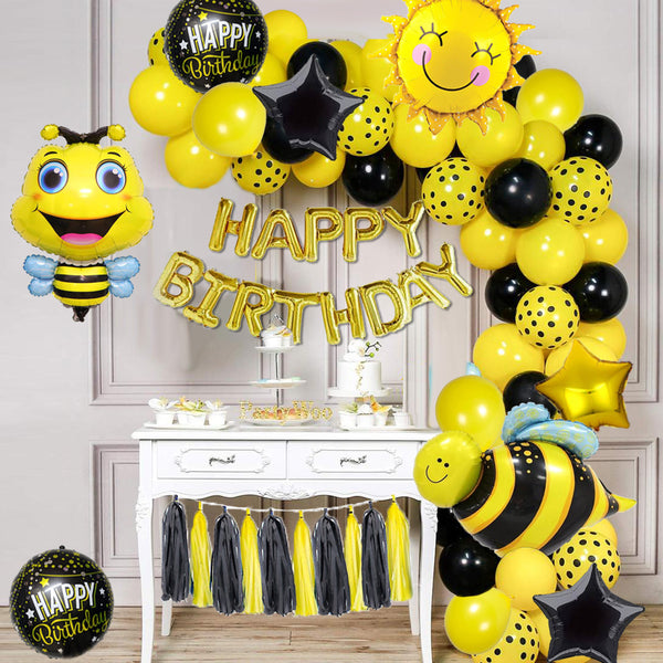 Bee Theme Birthday Party Decorations Full Set of Balloons &amp; Items