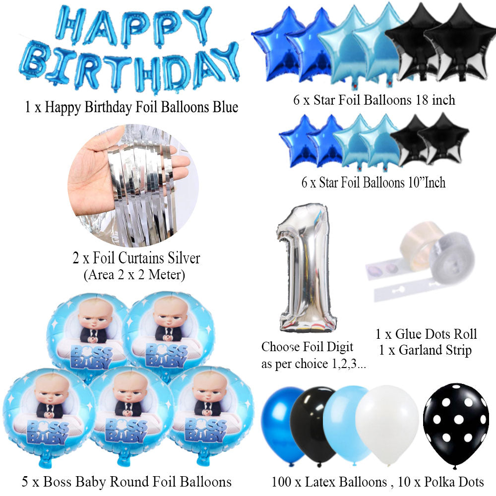 Boss Baby Theme Birthday Party Decorations Full Set of Balloons ...