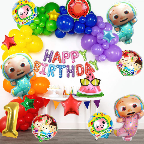 Cocomelon Theme Birthday Party Decorations Full Set of Balloons &amp; Items