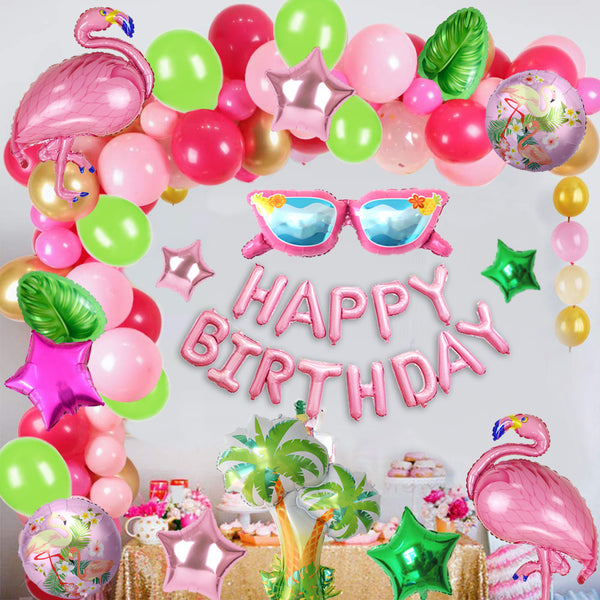 Flamingo / Tropical Theme Birthday Decoration Set