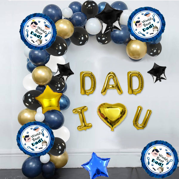 Fathers Day / DAD I love You Decoration Full Set Of Balloons &amp; Items