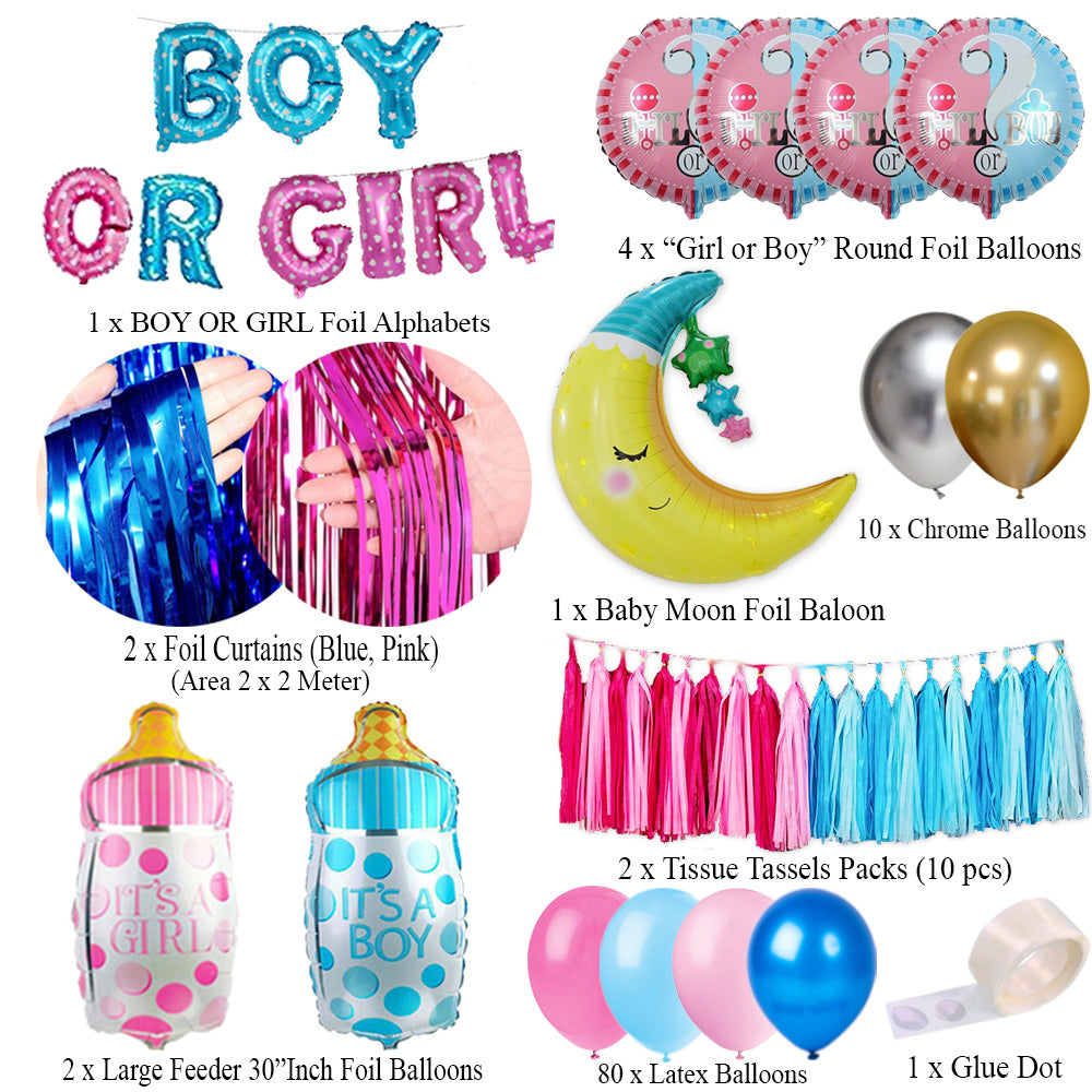 Gender Reveal / Baby Boy Or Girl Decoration Set – dreamparty.pk