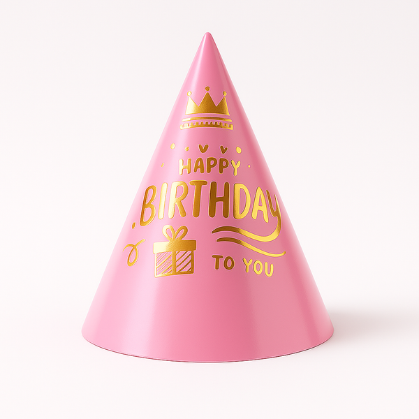 Happy Birthday Party Caps / Hats - 2 Pcs Pack