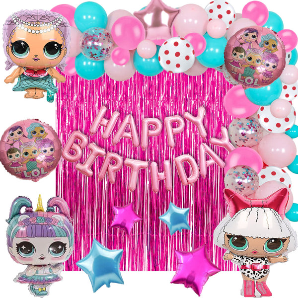 LOL Surprise Doll Theme Birthday Party Decorations Full Set of Balloons &amp; Items