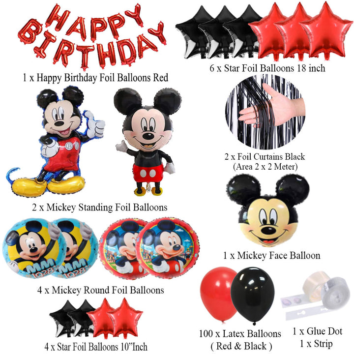 Mickey Mouse Theme Birthday Party Decorations Full Set of Balloons &am ...