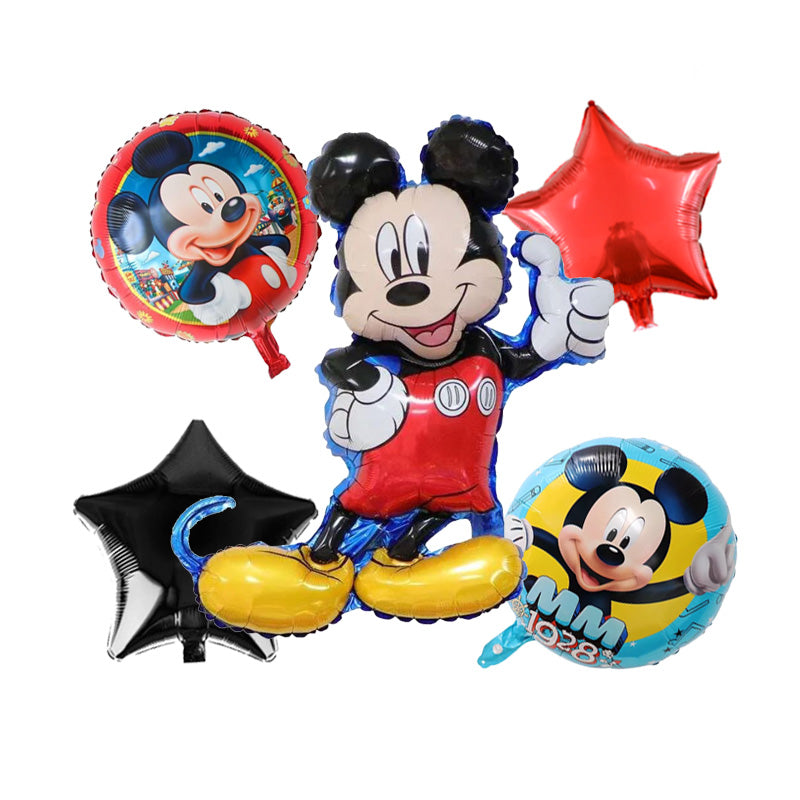 Mickey Mouse Theme Foil Balloons - Pack of 5 Balloons – dreamparty.pk