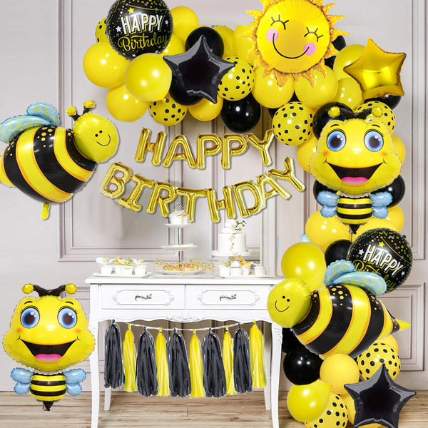 Bee Theme Birthday Party Decorations Full Set of Balloons &amp; Items