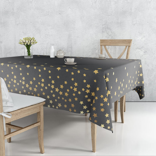 Foil Shiny Stars Pattern Table Cover - Single Color