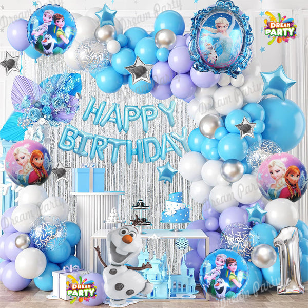 Frozen Theme Birthday Party Decorations Full Set of Balloons &amp; Items