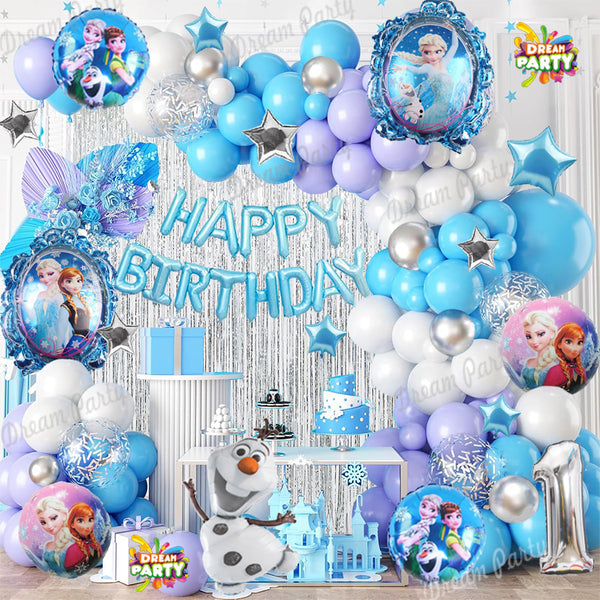 Frozen Theme Birthday Party Decorations Full Set of Balloons &amp; Items
