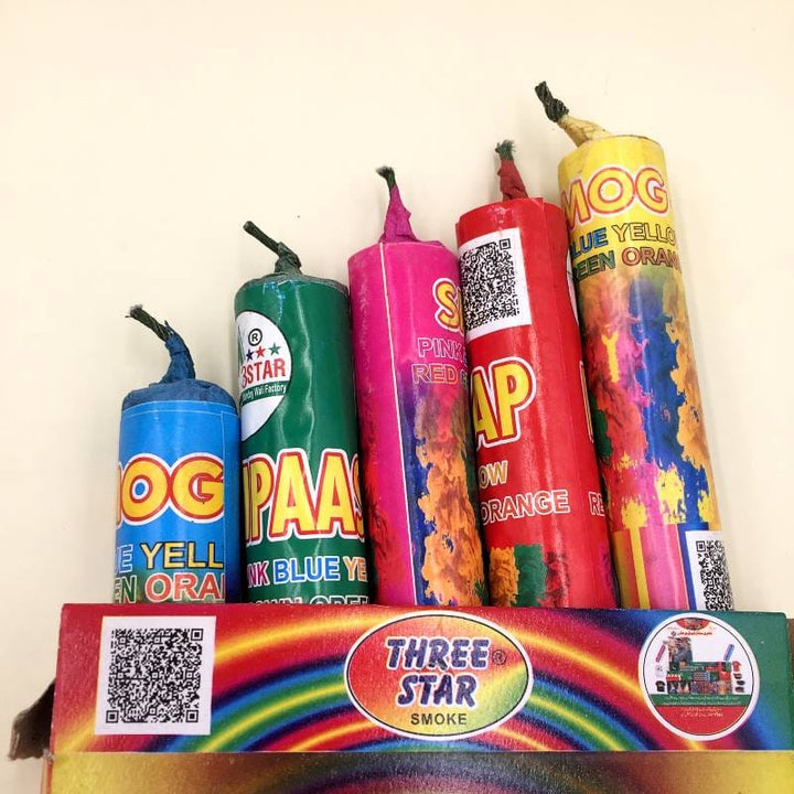 Smoke Shell Colours Multi Color Smoke Shell / Bomb - 5 Pcs Pack – dreamparty.pk