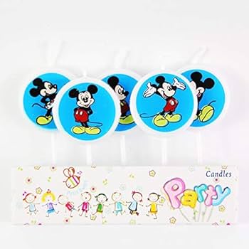 Cartoon Theme Cake Decoration Candles - 5 Pcs