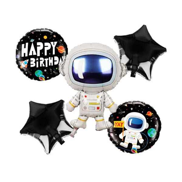 Space Theme Foil Balloons - Pack of 5 Balloons