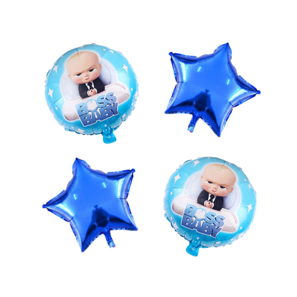 Boss Baby Theme Foil Balloons - Pack of 4 Balloons
