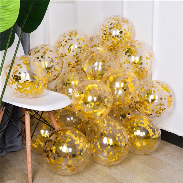 Gold Confetti Balloons