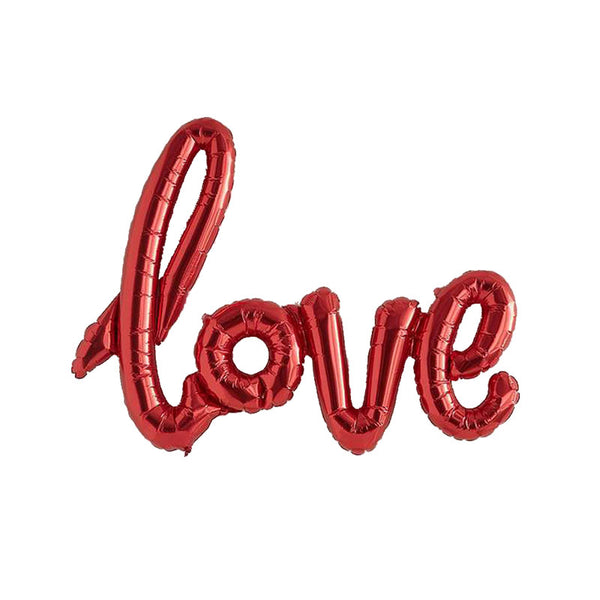 Love Foil Balloon Banner – Slim – Red