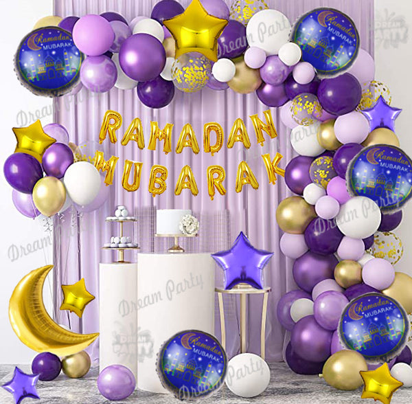 Ramadan Mubarak Decorations Theme Balloons Set
