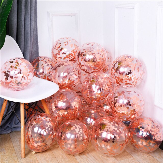 Rose Gold Confetti Balloons