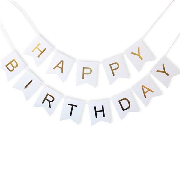White Birthday Card Banner