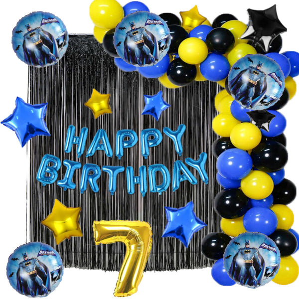 Batman Theme Birthday Party Decorations Full Set of Balloons &amp; Items