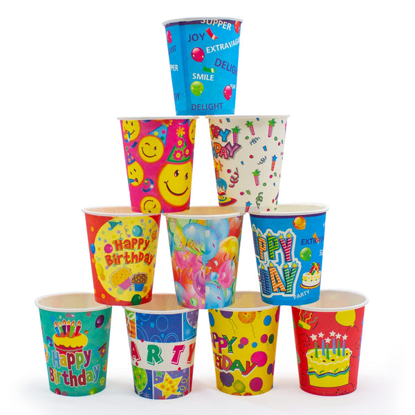 Party Disposable Paper Cup Glass For Birthday- 10 Pcs Pack