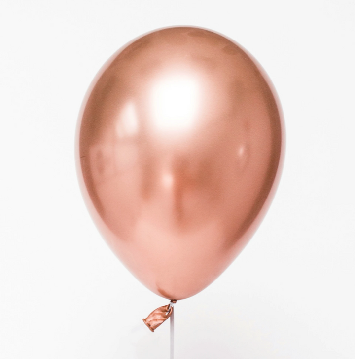Rose gold chrome balloons