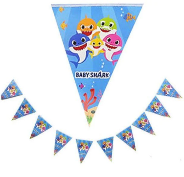 Cartoon Theme Party Bunting Flags Banner - 10 Flags